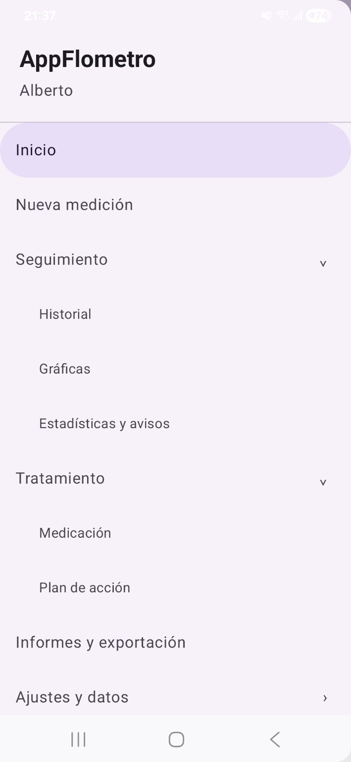 Captura 1 de AppFlometro